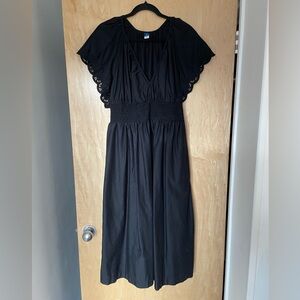 Old Navy Black Flutter Sleeve Dress